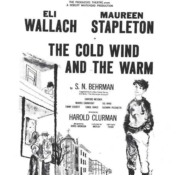 The Cold Wind And The Warm Eli Wallach Maureen Stapleton Morosco Theatre Flyer - Picture 2 of 2